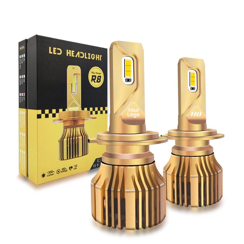 Raych R8 Led Headlight H7 LED H4 Led H11 H8 9006 Car LED Headlight Bulbs 110W 20000lm H13 9004 9004 9007 Low Beam Led Headlight